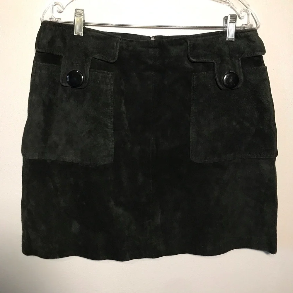 Vintage INC International Concepts Women's Skirt Size 12 Y2K Suede Mini Lined - Picture 7 of 9
